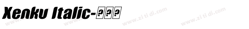 Xenku Italic字体转换 Xenku Italic字体转换